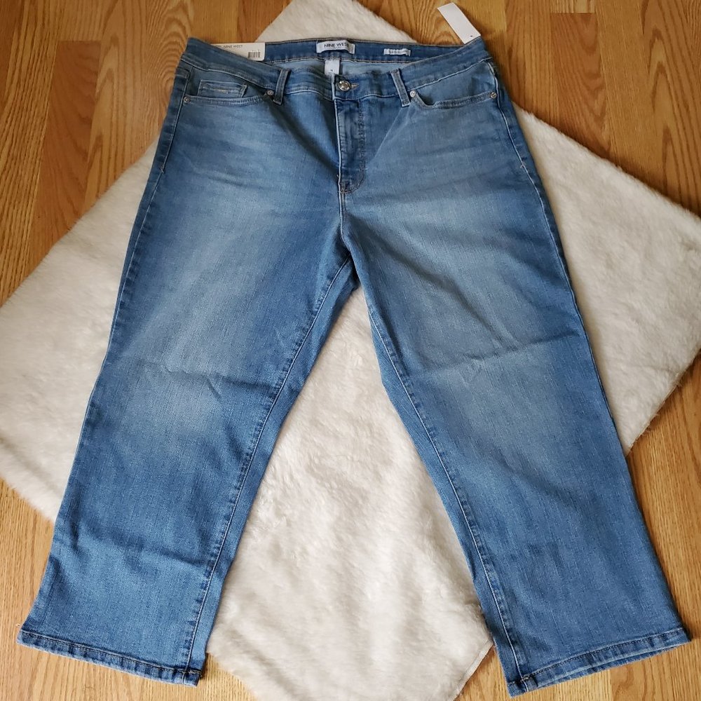 NWT NINE WEST CHRYSTIE STRETCH CAPRI JEANS - Picture 3 of 6